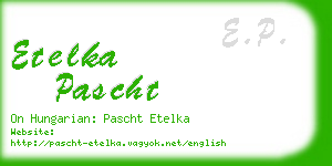 etelka pascht business card